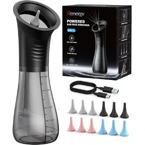 Renergy Electric Ear Wax Removal Kit with LED Display, Powered Ear Wax Remover, Dual Clean & Waste Tank, Water Ear Cleaner & Ear Cleaning Kit, Ear Irrigation Flushing System, 3 Modes, 12 Nozzles, IP67 in Kuwait