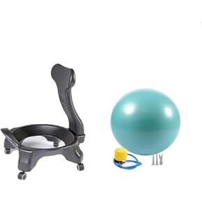 كرسي كرة يوجا عالي التحمل، مثالي لتدريب العضلات الأساسية وممارسة الرياضة واللياقة البدنية في المنزل أو المكتب؛ كرة ثبات مثالية. in Kuwait