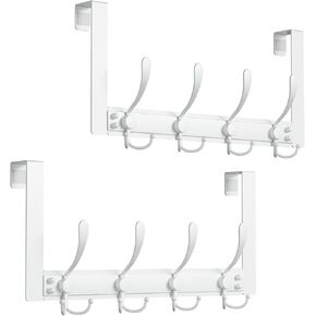 Heavy Duty Over The Door Hooks Rustproof - 25lb Over The Door Towel Rack for Bathroom, Over The Door Hanger, Door Towel Hanger, Over The Door Towel Hook, Coat Rack (1Pack, White) in Kuwait
