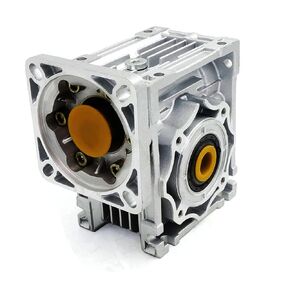 XUNKUNER علبة التروس الدودية NMRV040، الإدخال 14 مم 0.55 بوصة، الإخراج 18 مم 0.7 بوصة، RV40 NMRV-040 رؤوس التروس المعدنية لمحرك Nema34 المتدرج/محرك مؤازر (10:1) in Kuwait