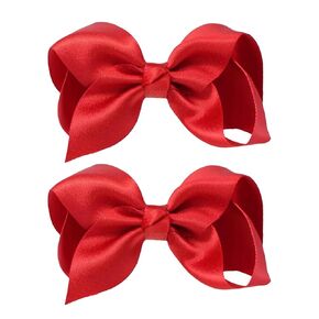 2pcs أقواس الشعر الوردي للفتيات Grosgrain Ribbon Toddler Hair Assories مع مقاطع التمساح للأطفال الصغار الفتيات in Kuwait