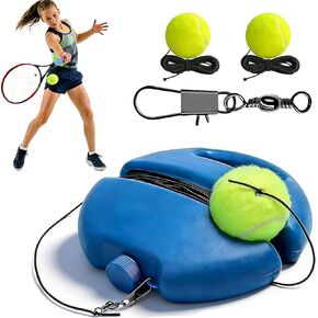 Solo Tennis Trainer Rebound Ball, Portable Tennis Practice Wall, Tennis Ball On Rope, 4 Colors Portable Tennis Movement Trainer for Wall Drills & Parks or Backyard Training for Daily Life in Kuwait