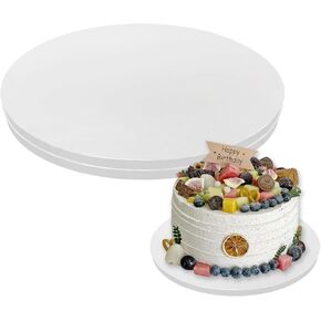 2 PCS Cake Drums, 1/2 Inch Thick 10 Inch Round Cake Boards, Black, Professional Quality Cake Cardboards, Card Base, Cake Mat-Black in Kuwait