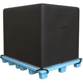 غطاء منصة نقالة مقاوم للماء، غطاء منصة نقالة بسحاب شديد التحمل 420D ليناسب المنصات حتى 48 بوصة × 42 بوصة × 48 بوصة مقاومة للماء والبقع والغبار وأغطية منصات الشحن مع حماية من الأشعة فوق البنفسجية باللون الأسود in Kuwait