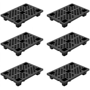 8 Pack Plastic PalletPlastic Pallet, Modular Stackable Ventilation Pallet for Storage,Applicable to Garage, Workshop, Warehouse in Kuwait