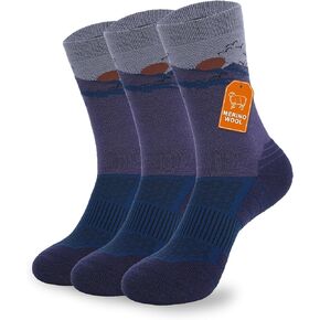 Pioneer Camp Merino Wool Hiking Socks for Men & Women Cozy Running Socks Cushioned Breathable Athletic Work Hunting - 3 Pairs in Kuwait