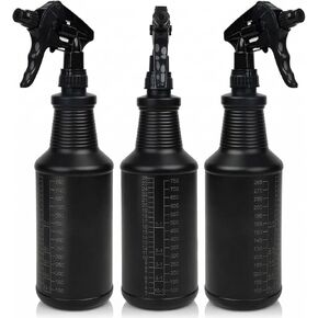 3-Pack Black Spray Bottles 34oz Opaque Heavy Duty Sprayer with Adjustable Nozzle, Leak-resistant Dark Spray Bottle for Cleaning, Garden, Plants, Hair, Pets in Kuwait
