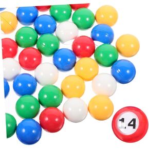 HANABASS 50pcs Portable Raffle Number Balls for Lottery Games Fun Picking Balls for Parties and Events Plastic Lottery Numbered Design in Kuwait
