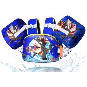 Toddler Floaties, Kids Swim Vest for 22-66 Lbs, Arm Floaties with Adjustable Straps Swim Floats & Arm Band Suitable for Water Sports Pool Swimming Safety for Infant 2,3,4,5,6,7 Years in Kuwait