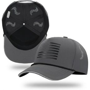 Kids Youth American Flag Trucker Hat - Mesh Back Waterproof Quick Dry Snapback Hats with Reflective Trim (Ages 5-15) in Kuwait