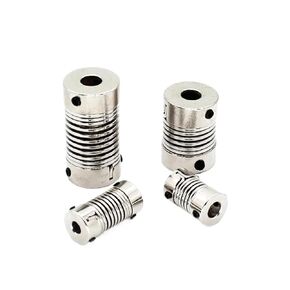 سبائك الألومنيوم D26L50 اقتران الربيع المرن يستخدم لمحرك سيرفو، قضيب لولبي، موصل العمود، طابعة ثلاثية الأبعاد، CNC (15X16) in Kuwait