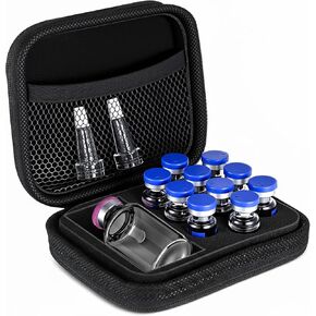 علبة ببتيد 10 × 3 مل + BAC وحافظة تحمل قوارير ماء BAC Peptide GLP1، تخزين قارورة 3 مل، سفر في الثلاجة، مع جيب شبكي (عادي) in Kuwait