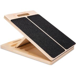 Adjustable Slant Board for Calf Stretching - Portable Wooden Incline Board for Physical Therapy, Squats & Pilates - Calf Stretcher for Ankle, Heel & Leg Support in Kuwait