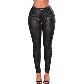 السراويل الجلدية للنساء عالي الخصر طماق حراري سميكة سميكة in Kuwait