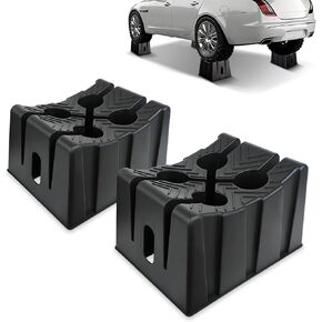 ROBLOCK 11" Adjustable Car Lift Wheel Cradle for Vehicle Maintenance, Storage, Display, All-Around Wheel Cradles with Anti-Slip Texture for Garage, Car Show, Solid Support, Stackable Storage, 2 Pack in Kuwait