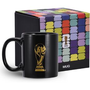 الإصدار الرسمي لكأس العالم FIFA 2026 - كوب سيراميك سعة 12 أونصة - شعار FIFA محفور - تذكار لهواة الجمع - مثالي للمنزل أو المكتب أو الاستمتاع باللاتيه الساخن أو القهوة أو الموكا أو الشاي في المطبخ in Kuwait