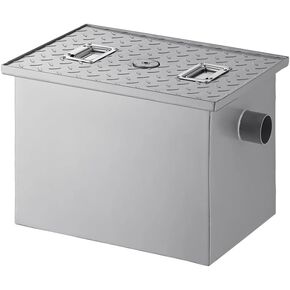 20 lb / 10 GPM Grease Trap with 2" Non-Threaded Connections - PDI Certified Steel Grease Interceptor for Commercial Kitchens, Prep & Pot Sinks, Dishwashers - Includes Flow Control in Kuwait