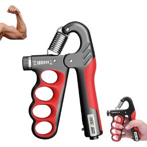 Adjustable Grip Strength Trainer Hand Gripper for Grip Strength, Forearm & Wrist Strengthener, Hand Exerciser for Strength Training & Therapy 11-220Lbs(5-100KG) | Red in Saudi Arabia
