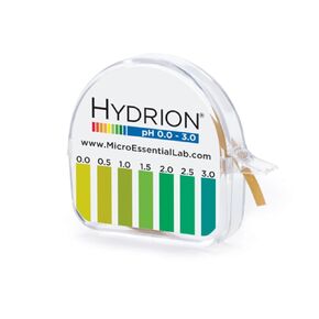موزع ورق اختبار درجة الحموضة قصير المدى 305 هايدريون من ميكرو إيسنشيال لاب، 0.0 - 3.0 درجة حموضة، لفة واحدة in Kuwait