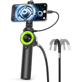 Anykit 360° 4 Ways Articulating Borescope, Industrial Endoscope with 0.26 in Articulated Snake Camera, Inspection Camera with 6 Adjustable LED Lights Compatible with Phone and Android - 3.3 FT in Kuwait