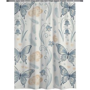 ستارة دش المزرعة بنمط الجرس مع خطافات، ستارة دش بناتي مقاومة للماء للصيف، ستائر مصممة فاخرة للعطلات من القماش قابلة للغسل لحوض الاستحمام وديكور الحمام الرائع مقاس 60 × 72 بوصة in Kuwait