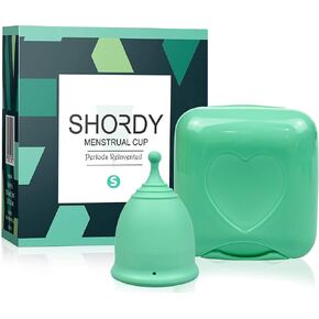 أكواب الحيض SHORDY (صغيرة)، عبوة واحدة مع صندوق، ناعمة ومرنة، مجموعة كوبا للحيض للسيدات حتى 12 ساعة من الراحة، صديقة للبيئة وبديل أكثر أمانًا لمنصات الأقراص القطنية (وردي) in Kuwait