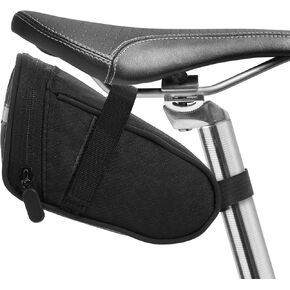 Reflective Bike Seat Bag, Black Bicycle Saddle Bag, Waterproof Bike Pouch, 18 x 8.5 x 10 cm Bikes Storage Bags, Cycling Accessories for Mountain Road Foldable Bikes in Kuwait