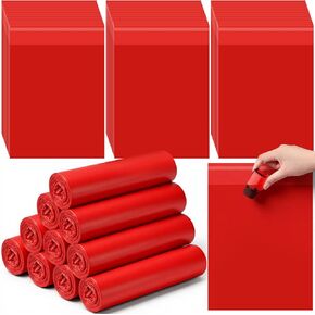 300 Pcs Small Red Trash Bag 9 x 13 Red Biohazard Bags Garbage Bag with Strong Adhesive Strip Waste Trash Bags Hazardous Biohazard Infectious Container for Home Lab Hospital Office Clinics Vet in Kuwait