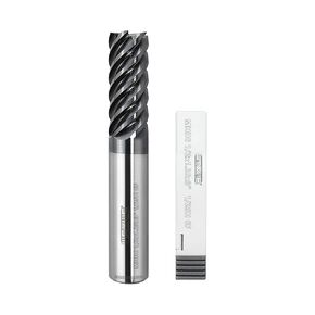 Tools Carbide End Mills,6 Flute Square Milling Cutter，High Helix Angle for High Hardness Steel Finshing Milling Processing - 1/2 Shank (1/2-3" 1PCS) in Kuwait