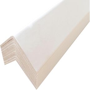 واقي حافة أبيض 3 بوصة × 3 بوصة × 36 بوصة - عبوة مكونة من 10 قطع، واقيات زوايا مضغوطة من الورق المقوى للشحن والبناء واستخدام المنصات - قابلة لإعادة التدوير، وقابلة لإعادة الاستخدام، ومظهر نظيف، وسمك 0.16 بوصة من الورق المقوى الثقيل in Kuwait