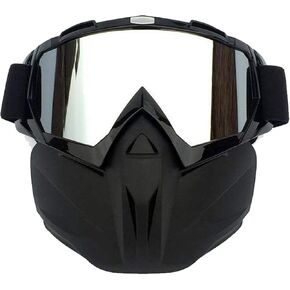 قناع حملق للدراجات النارية من HAO، نظارات تكتيكية قابلة للفصل مضادة للرياح ومضادة للضباب لركوب الدراجات والتزلج والشتاء على الجليد in Kuwait