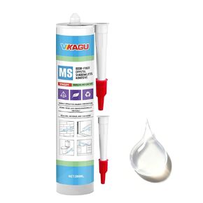 VMS99 Polymer Crystal Clear Sealant & Adhesive -100% Transparent, Shadowless Waterproof Caulk for Glass, Kitchen, Bath &Stone, Non-Yellowing - Works on Wet Surfaces10.15 Fl Oz in Kuwait