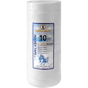 شريط هوكي أبيض 10 لفات، شريط قماشي مضاد للانزلاق، غلاف عصا متعدد الاستخدامات لعصي الهوكي، مضارب البيسبول، الملاكمة، تسلق الصخور، شريط السحب والعتاد الرياضي in Kuwait