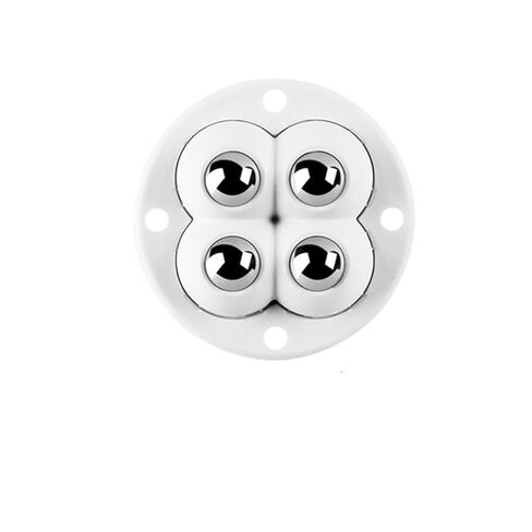 4Pcs/Set Convenient Furniture Storage Box and Bedside Table Moving Solution - Self Adhesive Mute 4 Beads Ball Universal Wheel(4PCS White) in Saudi Arabia