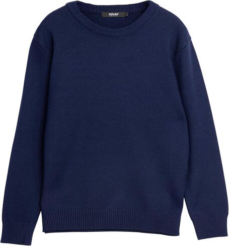 X RAY Boys Crewneck Sweater, School Uniform Big Boys' & Little Kids Youth Crew Neck Long Sleeve Pullover (Sizes 5-18) in Kuwait