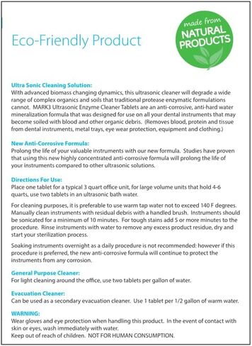 64/Pack Ultrasonic Cleaning Solution Tablets Instument Enyzmatic Pre-Soak & Evacutation System Cleaner Tablets for Instruments in Kuwait