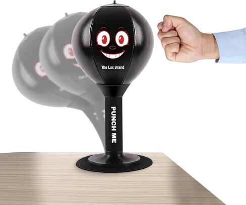 Desktop Rage Bag, Premium Quality Kids Punching Bag. Super Strong Spring Flexibility, Punching Bag for Kids, Super Strong Suction on Smooth Surfaces, Kids&Adults (Dark Black) in Saudi Arabia