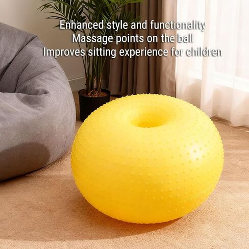 ZJchao Yoga Ball Donut, 21.65 Inch Exercise Ball Chair with Massage Points for Kids Core Training Gym Office Classroom in Saudi Arabia