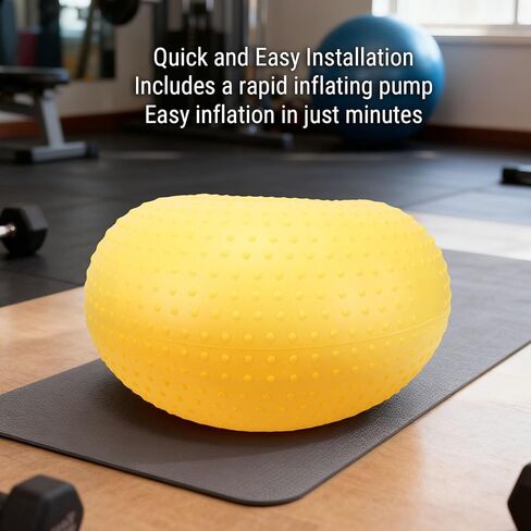 ZJchao Yoga Ball Donut, 21.65 Inch Exercise Ball Chair with Massage Points for Kids Core Training Gym Office Classroom in Saudi Arabia