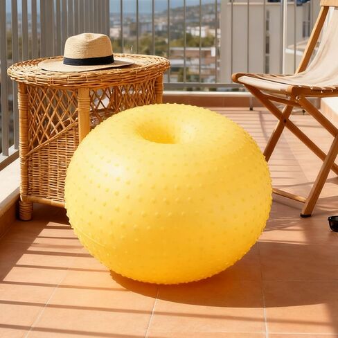 ZJchao Yoga Ball Donut, 21.65 Inch Exercise Ball Chair with Massage Points for Kids Core Training Gym Office Classroom in Saudi Arabia