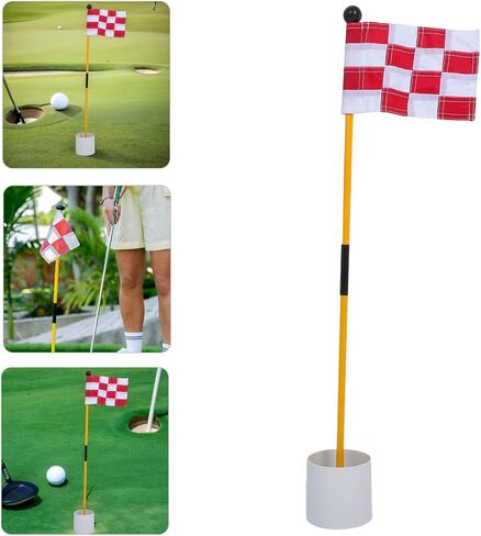 BESPORTBLE Golf Pin Flags Golf Training Aid Flags Set Indoor Outdoor Practice Accuracy Training in Saudi Arabia