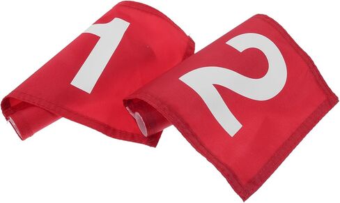 Balacoo Golf Practice Flags 2pcs with Numbered Red Polyester Portable Training Flagpoles for Golf Course and Backyard Practice Accessories in Saudi Arabia