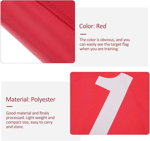 Balacoo Golf Practice Flags 2pcs with Numbered Red Polyester Portable Training Flagpoles for Golf Course and Backyard Practice Accessories in Saudi Arabia