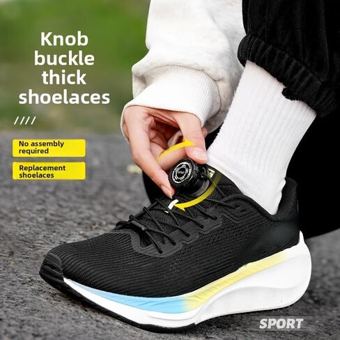 No Tie Shoelaces with Rotation Buckle, Lazy Elastic Shoe Laces for Running Shoes, Adjustable Quick Lock Fastener for Adults in Saudi Arabia