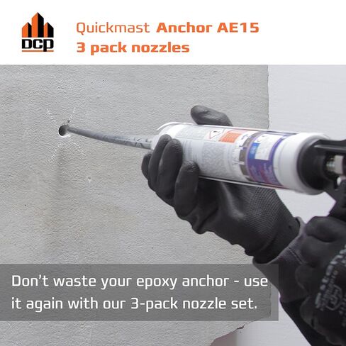 DCP Quickmast AE15 High-Strength Concrete Epoxy Anchoring System for Rebar & Threaded Rods with 3-Pack Replacement Nozzles in Saudi Arabia