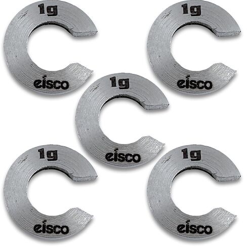 Eisco Labs - Spare 1g Slotted Mass - Stainless Steel, Precision Weight with 1/2" Outer Diameter, Slotted Design for Lab & Physics Experiments, Pack of 10 in Kuwait