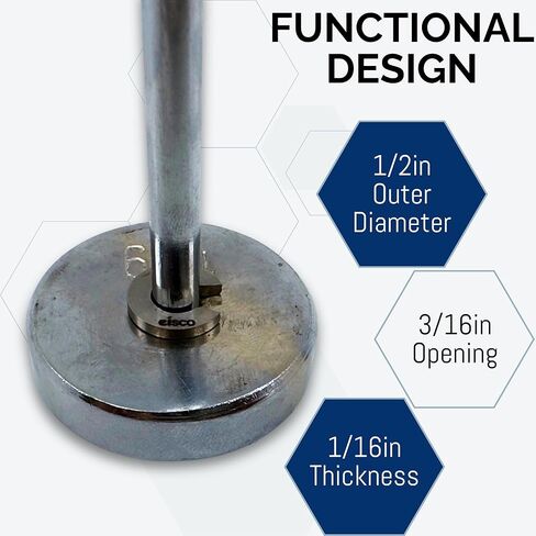 Eisco Labs - Spare 1g Slotted Mass - Stainless Steel, Precision Weight with 1/2" Outer Diameter, Slotted Design for Lab & Physics Experiments, Pack of 10 in Saudi Arabia