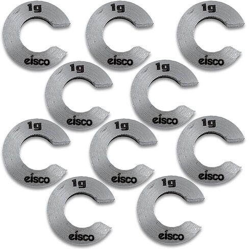Eisco Labs - Spare 1g Slotted Mass - Stainless Steel, Precision Weight with 1/2" Outer Diameter, Slotted Design for Lab & Physics Experiments, Pack of 10 in Saudi Arabia