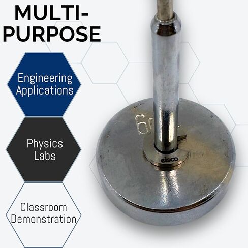 Eisco Labs - Spare 1g Slotted Mass - Stainless Steel, Precision Weight with 1/2" Outer Diameter, Slotted Design for Lab & Physics Experiments, Pack of 10 in Saudi Arabia