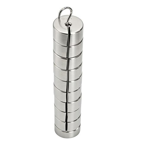 Frcctre Lab Slotted Mass Set, Chromium-Plated Metal Slotted Weights with Hanger and Case, Includes 10 Weights(100g) Total 1000g in Saudi Arabia